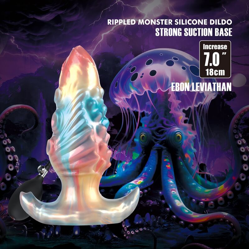 POWER MONSTERS - EBON LEVIATHAN PLUG ANAL HINCHABLE FANTASÍA TRICOLOR 18 CM 3 POWER MONSTERS - EBON LEVIATHAN PLUG ANAL HINCHABLE FANTASÍA TRICOLOR 18 CM - Imagen 3