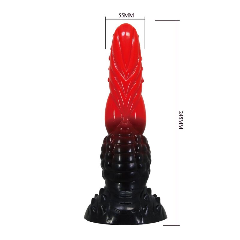 POWER MONSTERS - FIRE DRAGON DILDO FANTASÍA CON VENTOSA 24,5 CM Ø 5,8 CM ROJO Y NEGRO 8 POWER MONSTERS - FIRE DRAGON DILDO FANTASÍA CON VENTOSA 24,5 CM Ø 5,8 CM ROJO Y NEGRO - Imagen 8