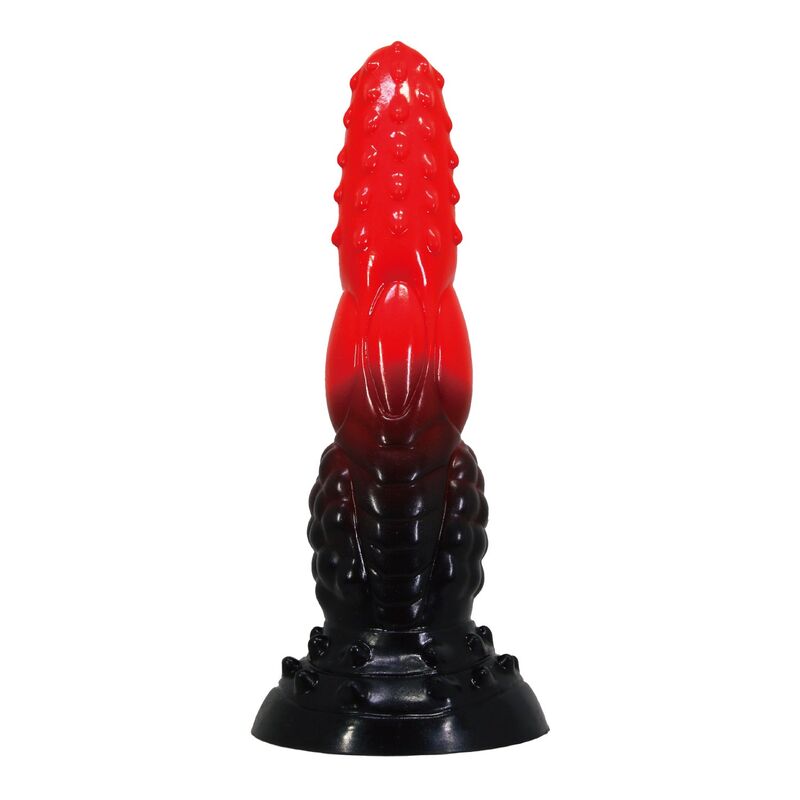 POWER MONSTERS - FIRE DRAGON DILDO FANTASÍA CON VENTOSA 24,5 CM Ø 5,8 CM ROJO Y NEGRO 4 POWER MONSTERS - FIRE DRAGON DILDO FANTASÍA CON VENTOSA 24,5 CM Ø 5,8 CM ROJO Y NEGRO - Imagen 4
