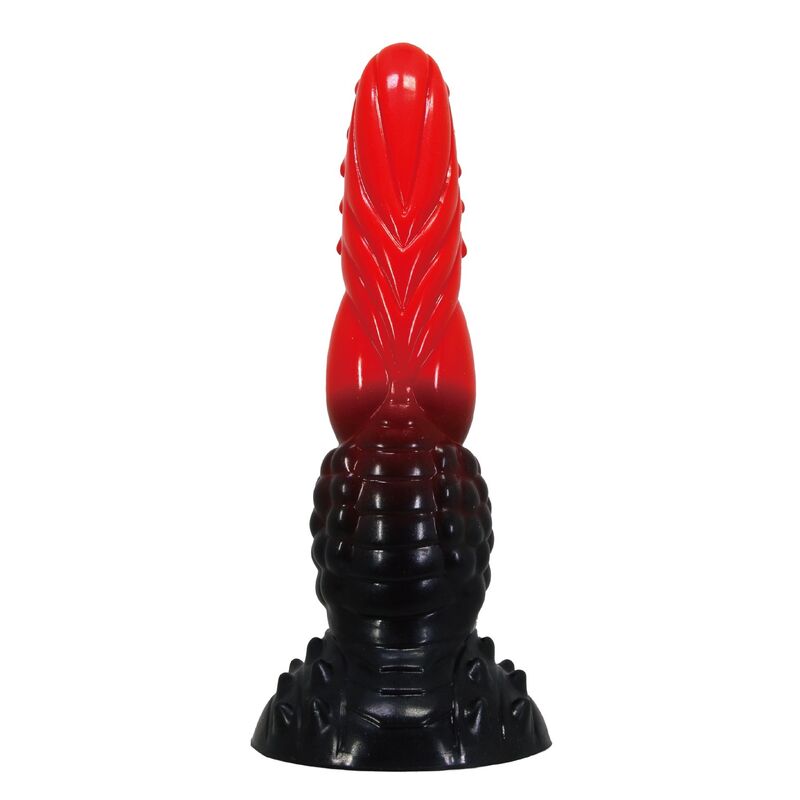 POWER MONSTERS - FIRE DRAGON DILDO FANTASÍA CON VENTOSA 24,5 CM Ø 5,8 CM ROJO Y NEGRO 1 POWER MONSTERS - FIRE DRAGON DILDO FANTASÍA CON VENTOSA 24,5 CM Ø 5,8 CM ROJO Y NEGRO