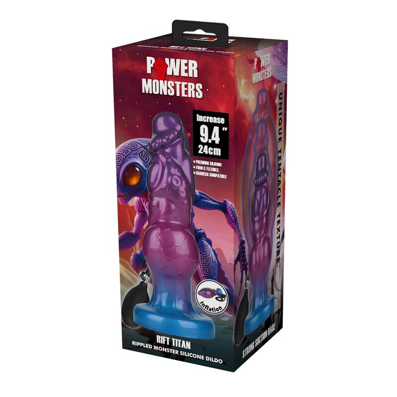 POWER MONSTERS - RIFT TITAN DILDO HINCHABLE FANTASÍA BICOLOR 24 CM Ø 5 CM 2 POWER MONSTERS - RIFT TITAN DILDO HINCHABLE FANTASÍA BICOLOR 24 CM Ø 5 CM - Imagen 2