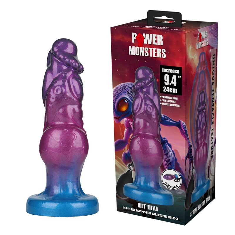 POWER MONSTERS - RIFT TITAN DILDO HINCHABLE FANTASÍA BICOLOR 24 CM Ø 5 CM 3 POWER MONSTERS - RIFT TITAN DILDO HINCHABLE FANTASÍA BICOLOR 24 CM Ø 5 CM - Imagen 3