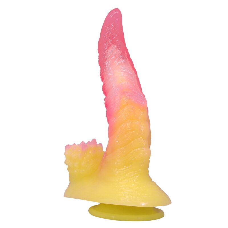 POWER MONSTERS - RIPPLIED MONSTER DILDO FANTASÍA CON VENTOSA 22,5 CM Ø 5,5 CM ROSA Y AMARILLO 1 POWER MONSTERS - RIPPLIED MONSTER DILDO FANTASÍA CON VENTOSA 22,5 CM Ø 5,5 CM ROSA Y AMARILLO