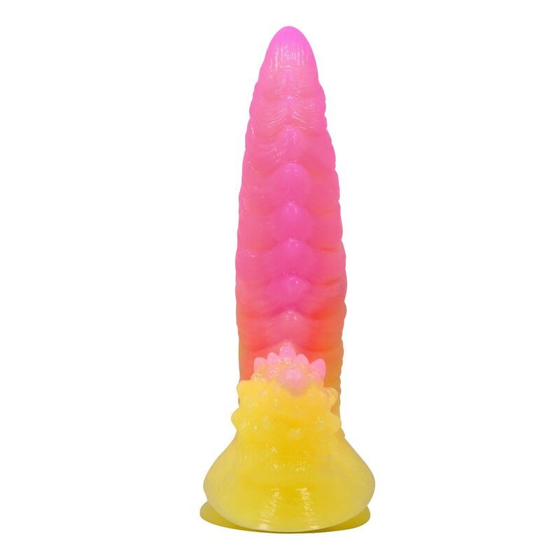 POWER MONSTERS - RIPPLIED MONSTER DILDO FANTASÍA CON VENTOSA 22,5 CM Ø 5,5 CM ROSA Y AMARILLO 5 POWER MONSTERS - RIPPLIED MONSTER DILDO FANTASÍA CON VENTOSA 22,5 CM Ø 5,5 CM ROSA Y AMARILLO - Imagen 5