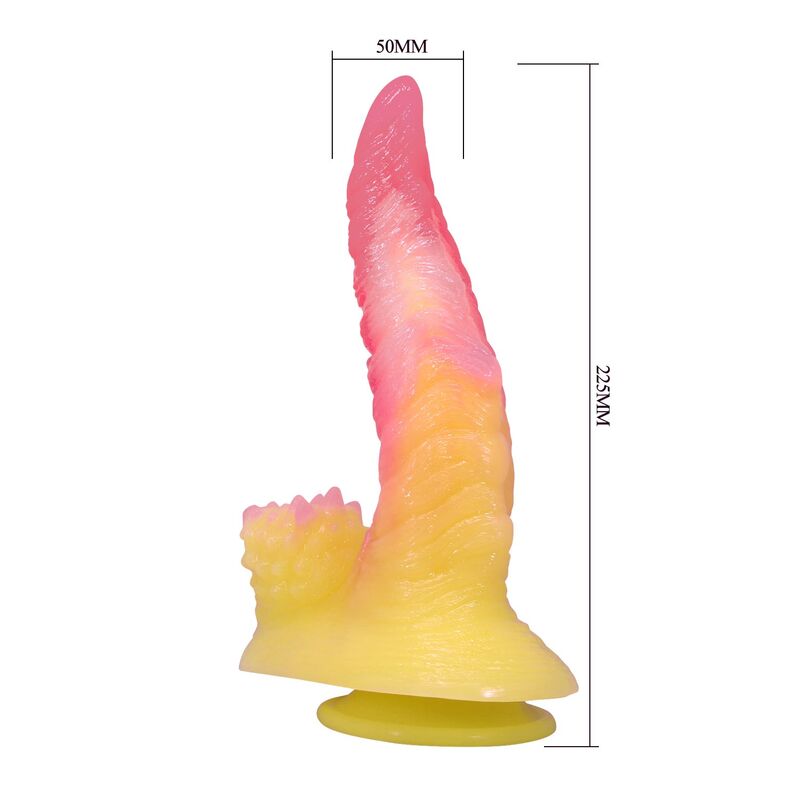 POWER MONSTERS - RIPPLIED MONSTER DILDO FANTASÍA CON VENTOSA 22,5 CM Ø 5,5 CM ROSA Y AMARILLO 2 POWER MONSTERS - RIPPLIED MONSTER DILDO FANTASÍA CON VENTOSA 22,5 CM Ø 5,5 CM ROSA Y AMARILLO - Imagen 2