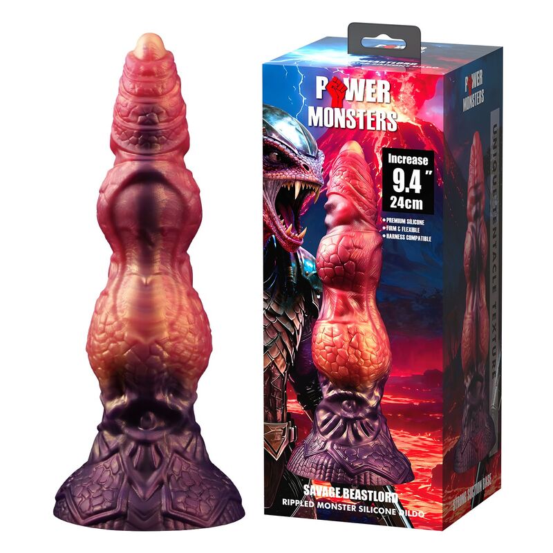 POWER MONSTERS - SAVAGE BEASTLORD DILDO FANTASÍA TRICOLOR 24 CM Ø 5 CM 7 POWER MONSTERS - SAVAGE BEASTLORD DILDO FANTASÍA TRICOLOR 24 CM Ø 5 CM - Imagen 7