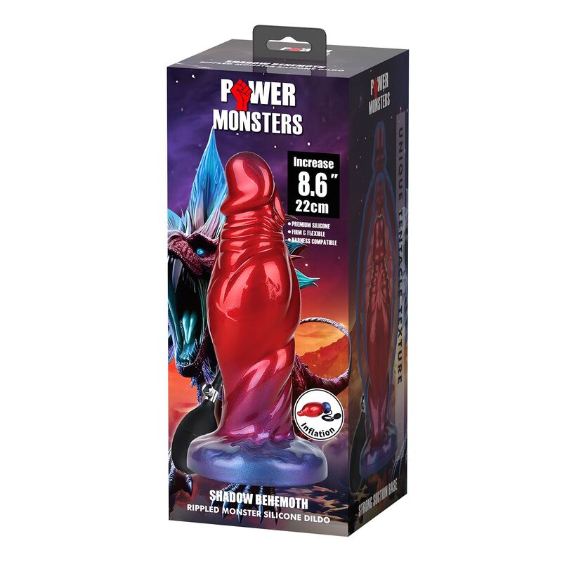 POWER MONSTERS - SHADOW BEHEMOTH DILDO HINCHABLE FANTASÍA BICOLOR 22 CM Ø 5 CM 6 POWER MONSTERS - SHADOW BEHEMOTH DILDO HINCHABLE FANTASÍA BICOLOR 22 CM Ø 5 CM - Imagen 6