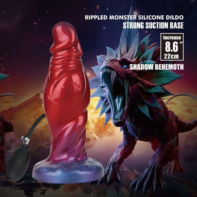 POWER MONSTERS - SHADOW BEHEMOTH DILDO HINCHABLE FANTASÍA BICOLOR 22 CM Ø 5 CM 9 POWER MONSTERS - SHADOW BEHEMOTH DILDO HINCHABLE FANTASÍA BICOLOR 22 CM Ø 5 CM - Imagen 9