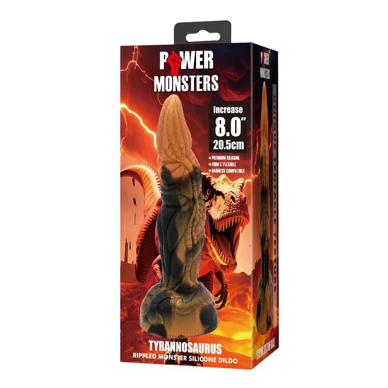 POWER MONSTERS - TYRANNOSAURUS DILDO BICOLOR 20,5 CM Ø 5 CM 6 POWER MONSTERS - TYRANNOSAURUS DILDO BICOLOR 20,5 CM Ø 5 CM - Imagen 6