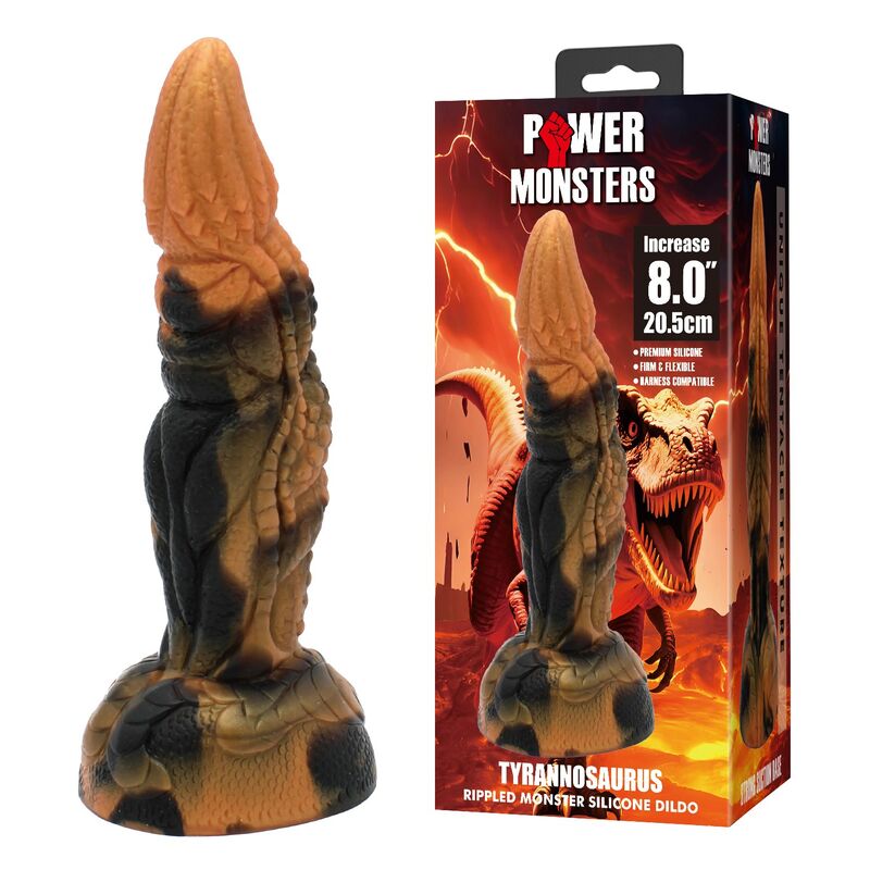 POWER MONSTERS - TYRANNOSAURUS DILDO BICOLOR 20,5 CM Ø 5 CM 8 POWER MONSTERS - TYRANNOSAURUS DILDO BICOLOR 20,5 CM Ø 5 CM - Imagen 8