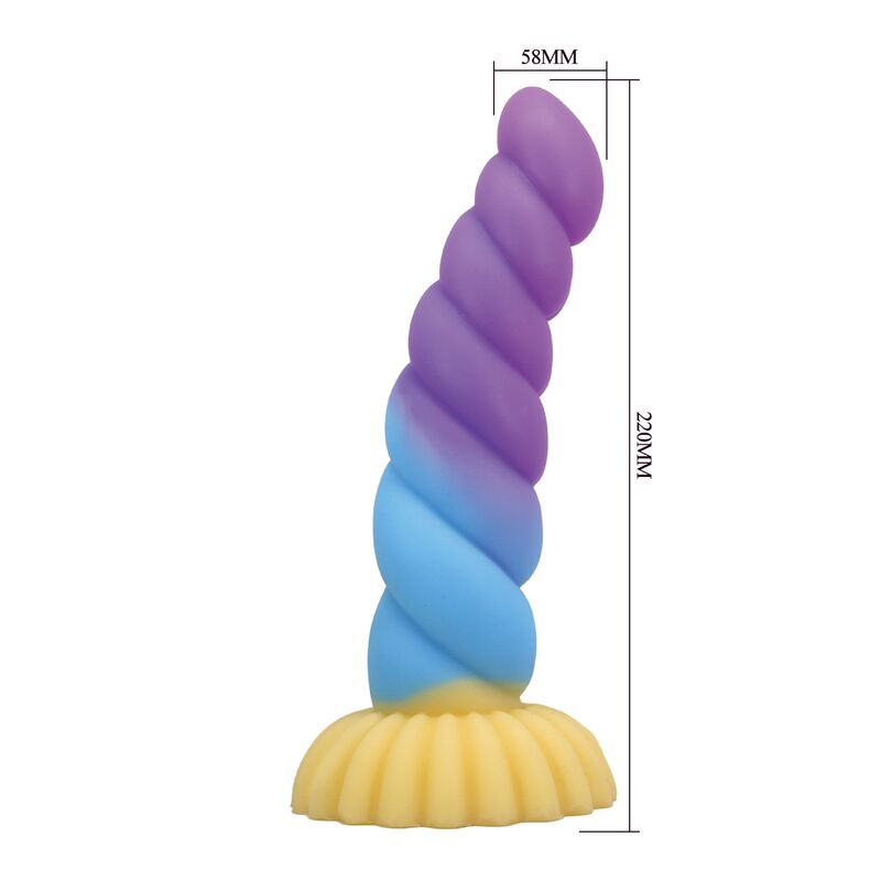 POWER MONSTERS - UNICORN DILDO TRICOLOR 22 CM Ø 5 CM 6 POWER MONSTERS - UNICORN DILDO TRICOLOR 22 CM Ø 5 CM - Imagen 6