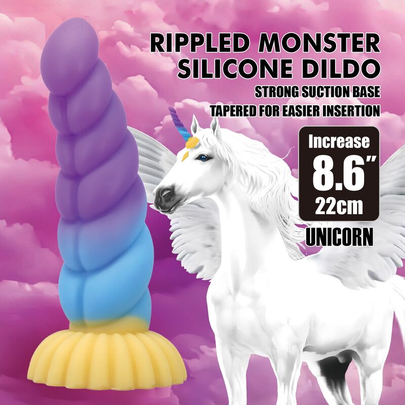 POWER MONSTERS - UNICORN DILDO TRICOLOR 22 CM Ø 5 CM 4 POWER MONSTERS - UNICORN DILDO TRICOLOR 22 CM Ø 5 CM - Imagen 4