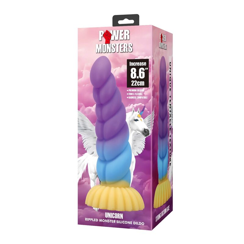 POWER MONSTERS - UNICORN DILDO TRICOLOR 22 CM Ø 5 CM 2 POWER MONSTERS - UNICORN DILDO TRICOLOR 22 CM Ø 5 CM - Imagen 2