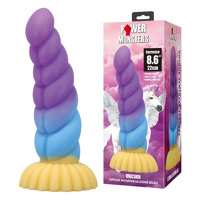 POWER MONSTERS - UNICORN DILDO TRICOLOR 22 CM Ø 5 CM 3 POWER MONSTERS - UNICORN DILDO TRICOLOR 22 CM Ø 5 CM - Imagen 3