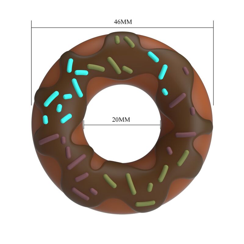 PRETTY LOVE - ANILLO PARA PENE SUPER DONUT MARRÓN 2 PRETTY LOVE - ANILLO PARA PENE SUPER DONUT MARRÓN - Imagen 2