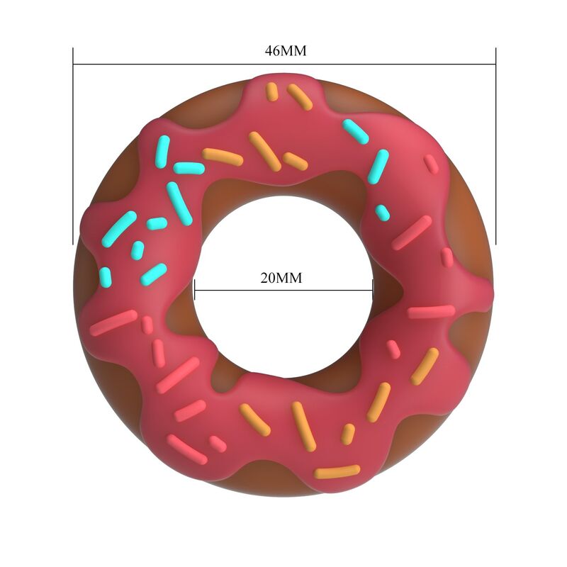 PRETTY LOVE - ANILLO PARA PENE SUPER DONUT ROSA 2 PRETTY LOVE - ANILLO PARA PENE SUPER DONUT ROSA - Imagen 2