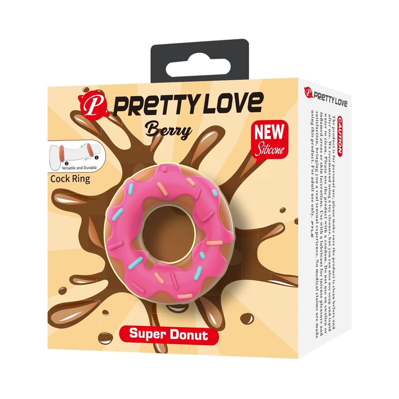 PRETTY LOVE - ANILLO PARA PENE SUPER DONUT ROSA 3 PRETTY LOVE - ANILLO PARA PENE SUPER DONUT ROSA - Imagen 3