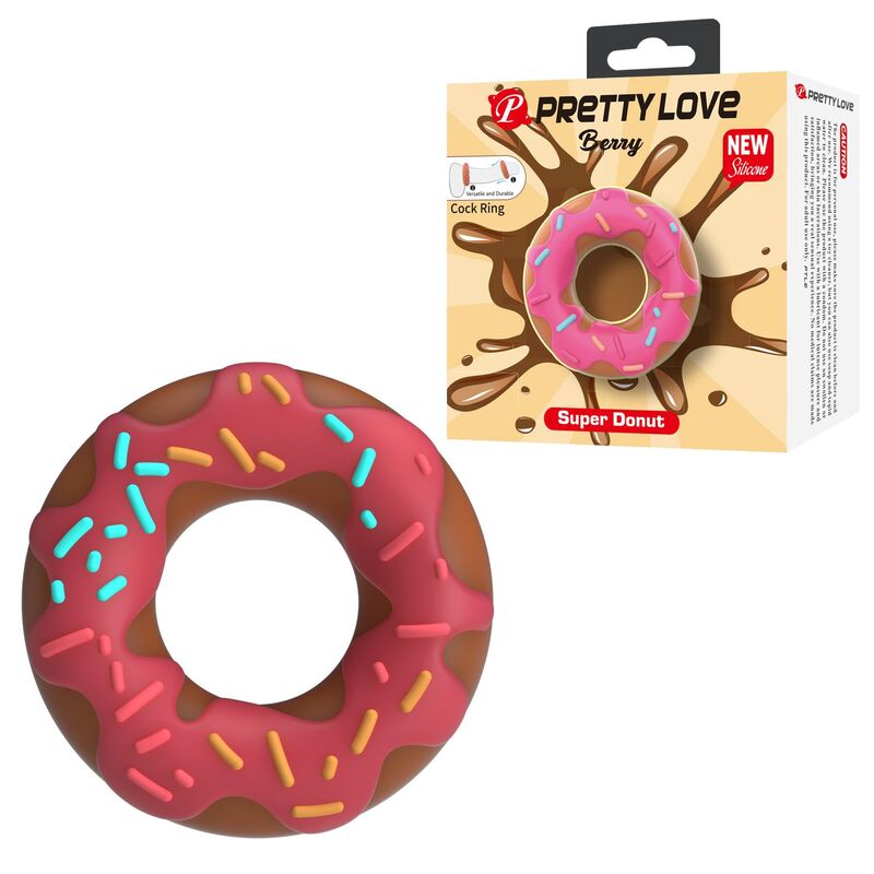 PRETTY LOVE - ANILLO PARA PENE SUPER DONUT ROSA 5 PRETTY LOVE - ANILLO PARA PENE SUPER DONUT ROSA - Imagen 5