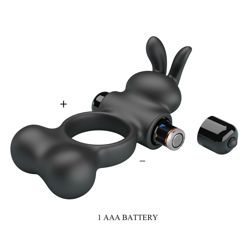 PRETTY LOVE - ANILLO VIBRADOR PARA PENE CON ESTIMULADOR DE CONEJITO 10 FUNCIONES NEGRO 7 PRETTY LOVE - ANILLO VIBRADOR PARA PENE CON ESTIMULADOR DE CONEJITO 10 FUNCIONES NEGRO - Imagen 7