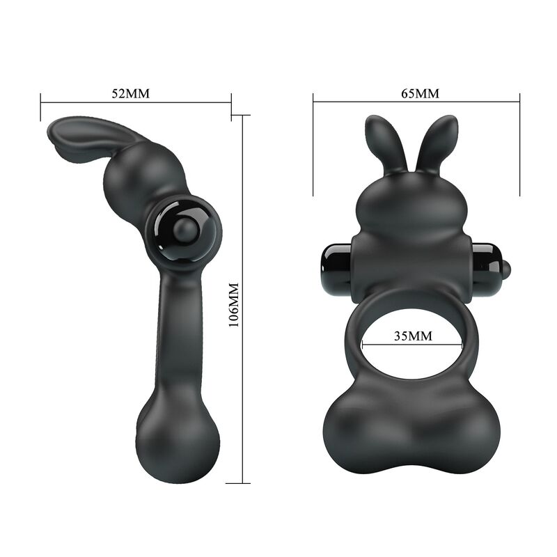 PRETTY LOVE - ANILLO VIBRADOR PARA PENE CON ESTIMULADOR DE CONEJITO 10 FUNCIONES NEGRO 9 PRETTY LOVE - ANILLO VIBRADOR PARA PENE CON ESTIMULADOR DE CONEJITO 10 FUNCIONES NEGRO - Imagen 9