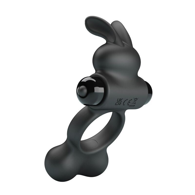 PRETTY LOVE - ANILLO VIBRADOR PARA PENE CON ESTIMULADOR DE CONEJITO 10 FUNCIONES NEGRO 2 PRETTY LOVE - ANILLO VIBRADOR PARA PENE CON ESTIMULADOR DE CONEJITO 10 FUNCIONES NEGRO - Imagen 2