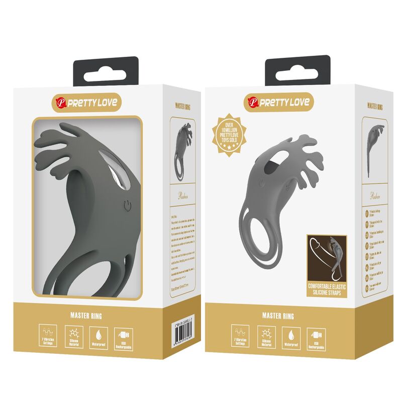 PRETTY LOVE - ANILLO VIBRADOR RECARGABLE CON ESTIMULADOR 2 PRETTY LOVE - ANILLO VIBRADOR RECARGABLE CON ESTIMULADOR - Imagen 2