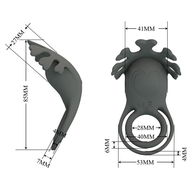 PRETTY LOVE - ANILLO VIBRADOR RECARGABLE CON ESTIMULADOR 7 PRETTY LOVE - ANILLO VIBRADOR RECARGABLE CON ESTIMULADOR - Imagen 7