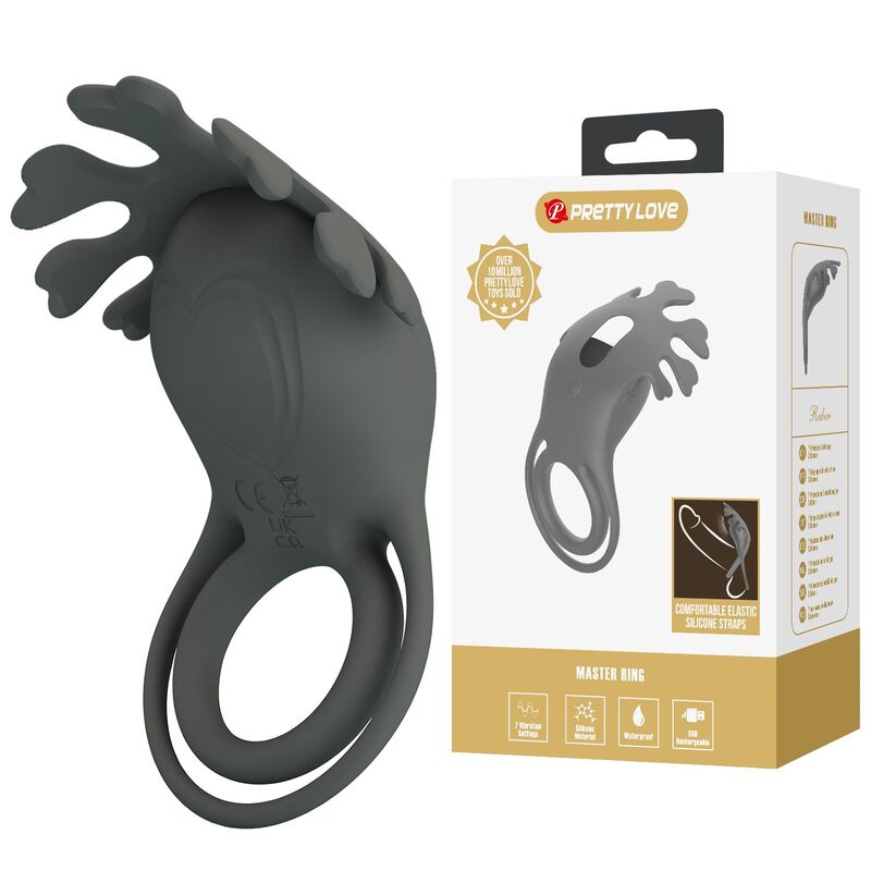 PRETTY LOVE - ANILLO VIBRADOR RECARGABLE CON ESTIMULADOR 3 PRETTY LOVE - ANILLO VIBRADOR RECARGABLE CON ESTIMULADOR - Imagen 3