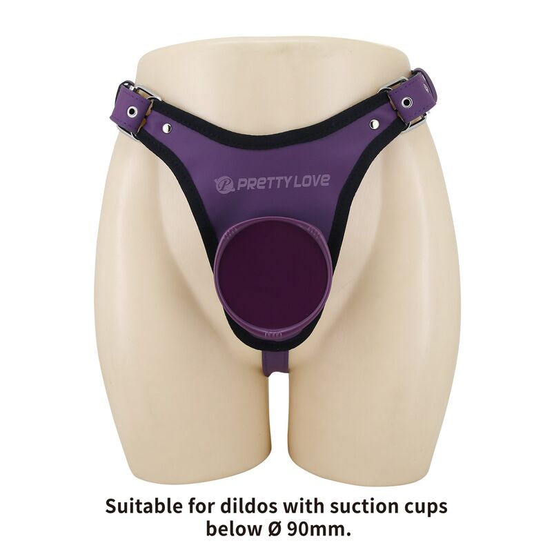 PRETTY LOVE - ARNÉS UNIVERSAL TIPO BRAGA PARA STRAP-ON MORADO Y NEGRO 10 img 229401 88f88e47ff21969ff8c9b34d7bdf24d4 1
