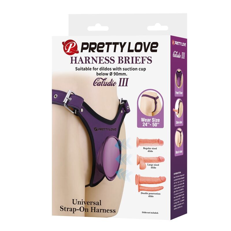 PRETTY LOVE - ARNÉS UNIVERSAL TIPO BRAGA PARA STRAP-ON MORADO Y NEGRO 6 PRETTY LOVE - ARNÉS UNIVERSAL TIPO BRAGA PARA STRAP-ON MORADO Y NEGRO - Imagen 6