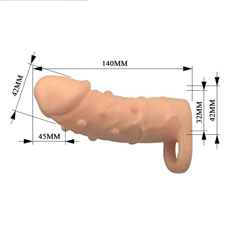 PRETTY LOVE - DORT FUNDA PARA PENE EXTENSORA 14 CM Ø 4 CM COLOR NATURAL 7 PRETTY LOVE - DORT FUNDA PARA PENE EXTENSORA 14 CM Ø 4 CM COLOR NATURAL - Imagen 7