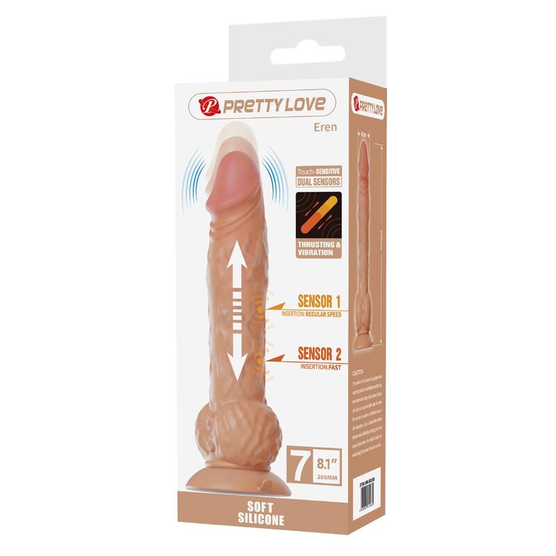 PRETTY LOVE - EREN DILDO VIBRADOR CON EMPUJE 20,5 CM Ø 4,5 CM COLOR NATURAL 2 PRETTY LOVE - EREN DILDO VIBRADOR CON EMPUJE 20,5 CM Ø 4,5 CM COLOR NATURAL - Imagen 2