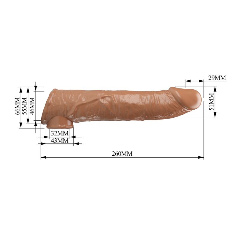 PRETTY LOVE - FUNDA EXTENSORA PARA PENE AJUSTABLE 26 CM Ø 4 CM COLOR MARRÓN 9 PRETTY LOVE - FUNDA EXTENSORA PARA PENE AJUSTABLE 26 CM Ø 4 CM COLOR MARRÓN - Imagen 9