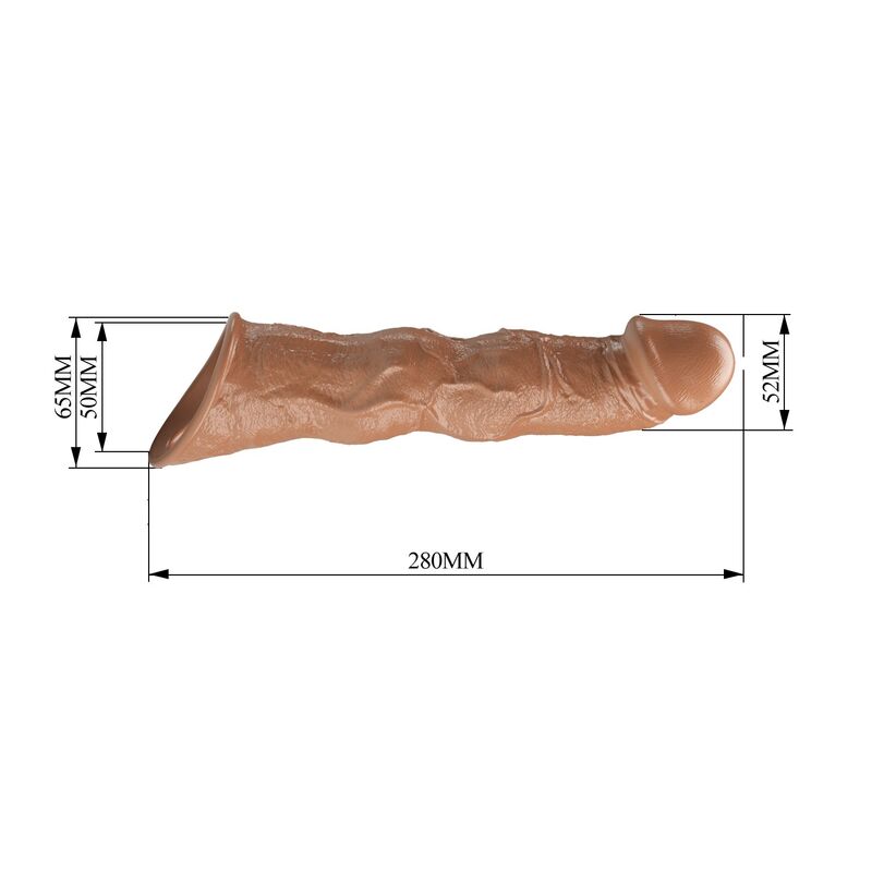 PRETTY LOVE - FUNDA EXTENSORA PARA PENE AJUSTABLE 28 CM Ø 4,5 CM COLOR MARRÓN 9 PRETTY LOVE - FUNDA EXTENSORA PARA PENE AJUSTABLE 28 CM Ø 4,5 CM COLOR MARRÓN - Imagen 9
