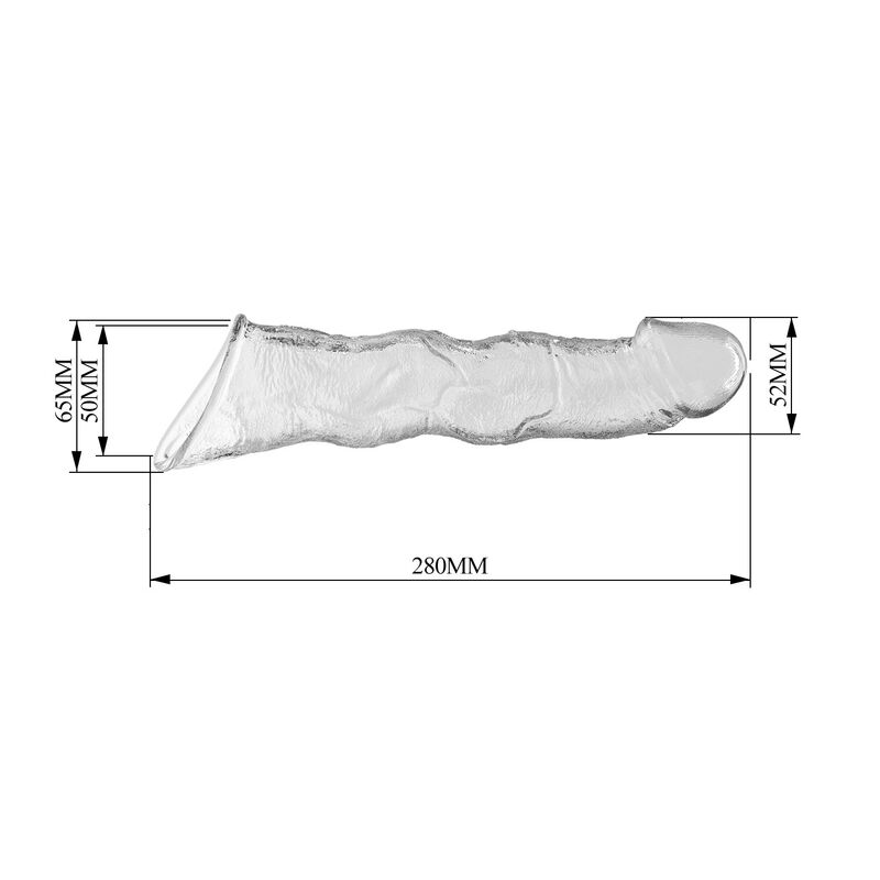 PRETTY LOVE - FUNDA EXTENSORA PARA PENE AJUSTABLE 28 CM Ø 4,5 CM COLOR TRANSPARENTE 4 PRETTY LOVE - FUNDA EXTENSORA PARA PENE AJUSTABLE 28 CM Ø 4,5 CM COLOR TRANSPARENTE - Imagen 4
