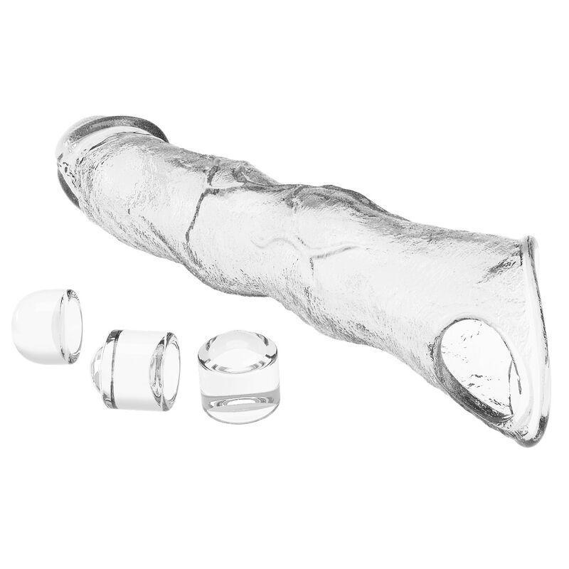 PRETTY LOVE - FUNDA EXTENSORA PARA PENE AJUSTABLE 28 CM Ø 4,5 CM COLOR TRANSPARENTE 6 PRETTY LOVE - FUNDA EXTENSORA PARA PENE AJUSTABLE 28 CM Ø 4,5 CM COLOR TRANSPARENTE - Imagen 6