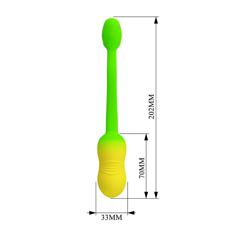 PRETTY LOVE - HUEVO VIBRADOR PULSEN CONTROL APP 12 FUNCIONES RECARGABLE USB VERDE-AMARILLO 13 PRETTY LOVE - HUEVO VIBRADOR PULSEN CONTROL APP 12 FUNCIONES RECARGABLE USB VERDE-AMARILLO - Imagen 13