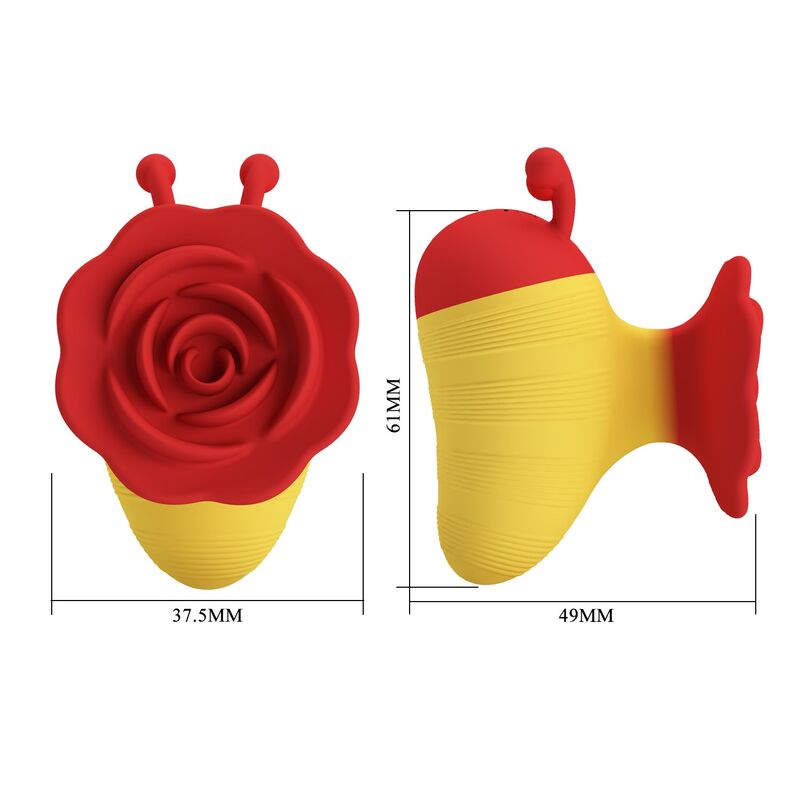 PRETTY LOVE - LITTLE BEE ESTIMULADOR DE CLÍTORIS 7 MODOS RECARGABLE ROJO/AMARILLO 3 PRETTY LOVE - LITTLE BEE ESTIMULADOR DE CLÍTORIS 7 MODOS RECARGABLE ROJO/AMARILLO - Imagen 3