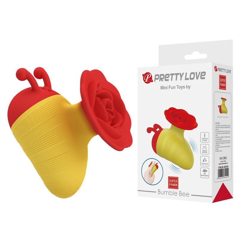 PRETTY LOVE - LITTLE BEE ESTIMULADOR DE CLÍTORIS 7 MODOS RECARGABLE ROJO/AMARILLO 10 PRETTY LOVE - LITTLE BEE ESTIMULADOR DE CLÍTORIS 7 MODOS RECARGABLE ROJO/AMARILLO - Imagen 10
