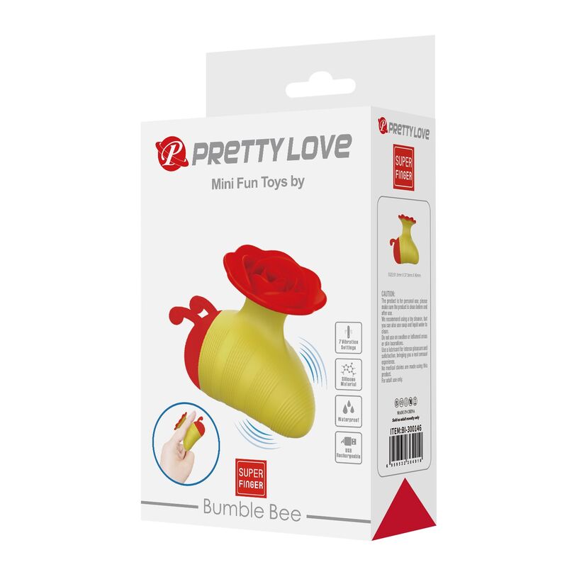 PRETTY LOVE - LITTLE BEE ESTIMULADOR DE CLÍTORIS 7 MODOS RECARGABLE ROJO/AMARILLO 4 PRETTY LOVE - LITTLE BEE ESTIMULADOR DE CLÍTORIS 7 MODOS RECARGABLE ROJO/AMARILLO - Imagen 4