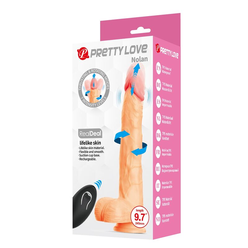 PRETTY LOVE - NOLAN DILDO VIBRADOR CON EMPUJE Y ROTACIÓN CONTROL REMOTO 24,5 CM Ø 5 CM COLOR NATURAL 9 PRETTY LOVE - NOLAN DILDO VIBRADOR CON EMPUJE Y ROTACIÓN CONTROL REMOTO 24,5 CM Ø 5 CM COLOR NATURAL - Imagen 9