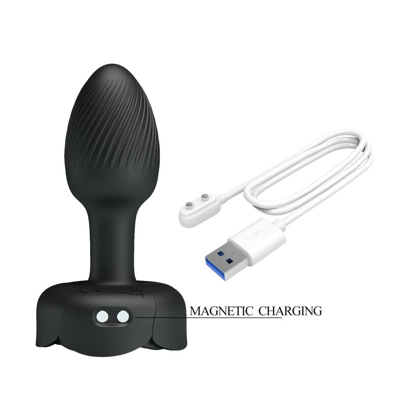 PRETTY LOVE - PLUG ANAL VIBRADOR 10 MODOS RECARGABLE NEGRO 7 PRETTY LOVE - PLUG ANAL VIBRADOR 10 MODOS RECARGABLE NEGRO - Imagen 7