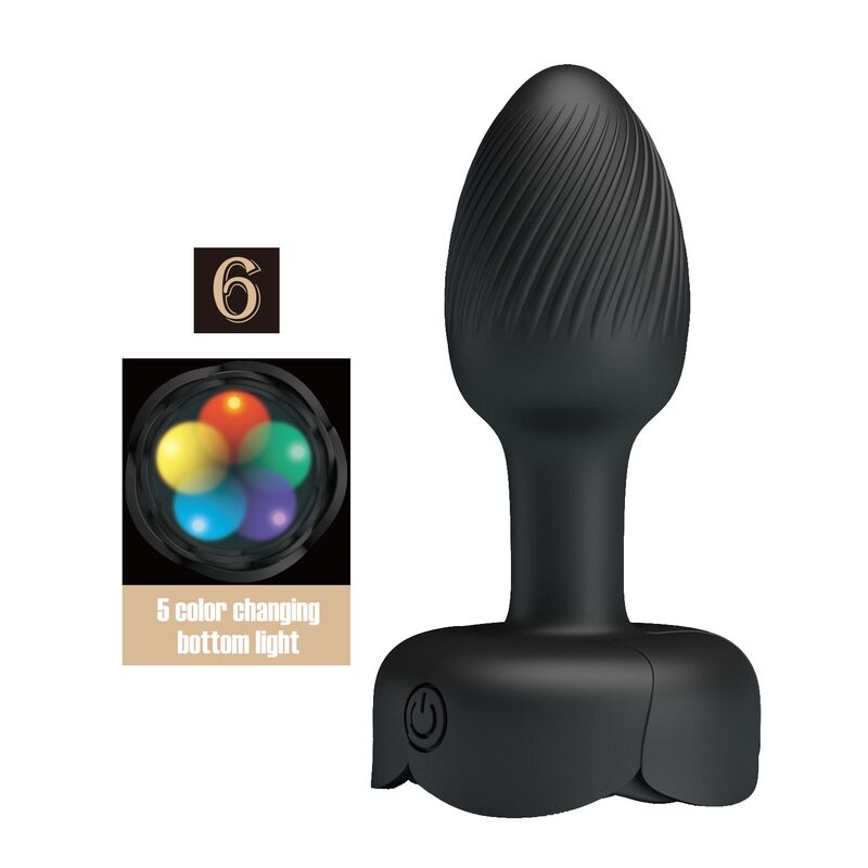 PRETTY LOVE - PLUG ANAL VIBRADOR 10 MODOS RECARGABLE NEGRO 12 img 230415 22f9c9a7766d93356d438a063eecda78 1