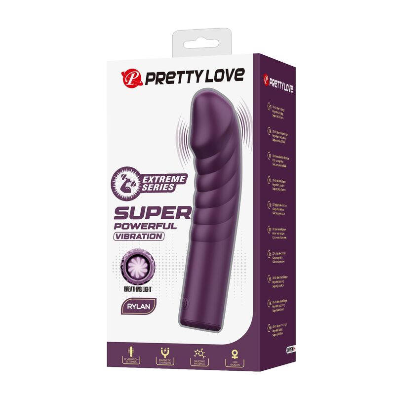 PRETTY LOVE - RYLAND VIBRADOR RECARGABLE 10 FUNCIONES MORADO 2 PRETTY LOVE - RYLAND VIBRADOR RECARGABLE 10 FUNCIONES MORADO - Imagen 2