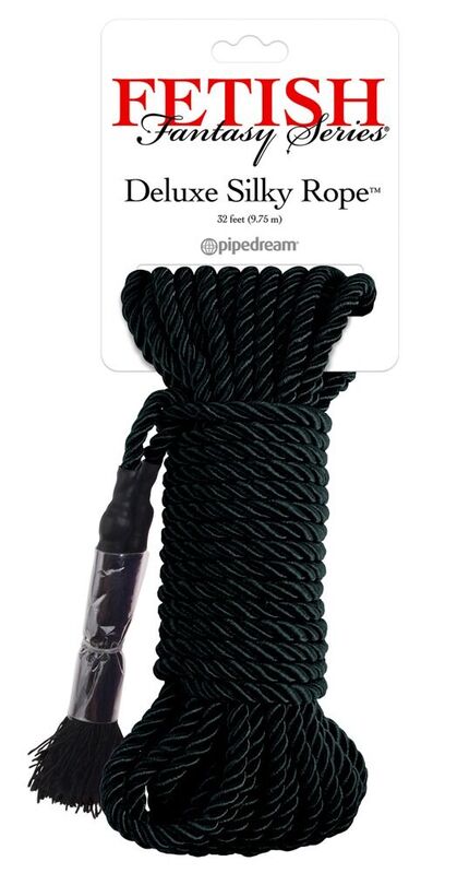 FETISH FANTASY SERIES - CUERDA DE SEDA DELUXE NEGRA 9,75 M 1 FETISH FANTASY SERIES - CUERDA DE SEDA DELUXE NEGRA 9,75 M