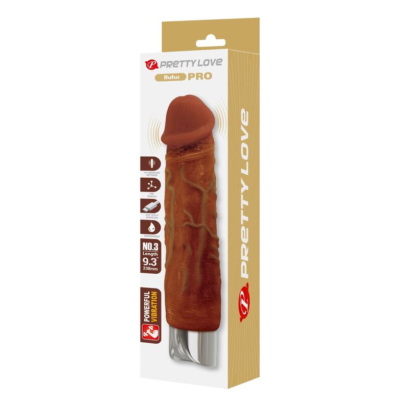 PRETTY LOVE - PRO VIBRADOR REALÍSTICO 23,5 CM Ø 4,8 CM COLOR MARRÓN 8 PRETTY LOVE - PRO VIBRADOR REALÍSTICO 23,5 CM Ø 4,8 CM COLOR MARRÓN - Imagen 8