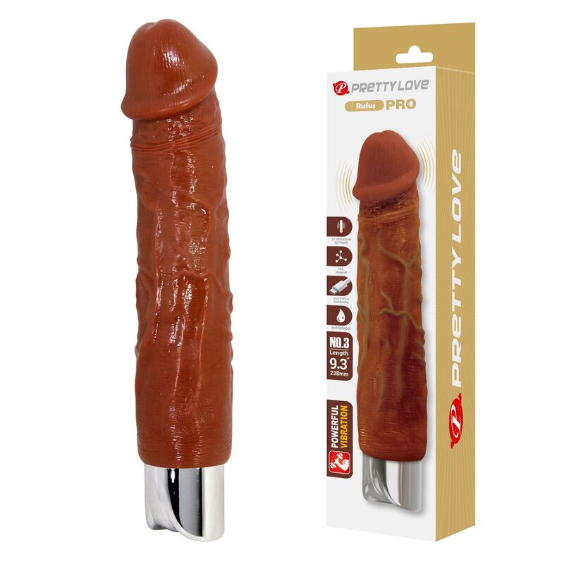 PRETTY LOVE - PRO VIBRADOR REALÍSTICO 23,5 CM Ø 4,8 CM COLOR MARRÓN 5 PRETTY LOVE - PRO VIBRADOR REALÍSTICO 23,5 CM Ø 4,8 CM COLOR MARRÓN - Imagen 5