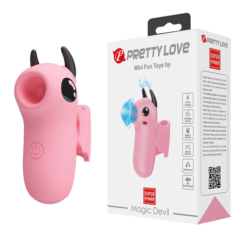 PRETTY LOVE - MAGIC DEVIL ESTIMULADOR DE DEDO RECARGABLE ROSA 2 PRETTY LOVE - MAGIC DEVIL ESTIMULADOR DE DEDO RECARGABLE ROSA - Imagen 2