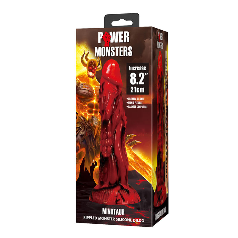 POWER MONSTERS - MINOTAUR DILDO FANTASÍA CON VENTOSA 21 CM Ø 5 CM ROJO Y NEGRO 2 POWER MONSTERS - MINOTAUR DILDO FANTASÍA CON VENTOSA 21 CM Ø 5 CM ROJO Y NEGRO - Imagen 2