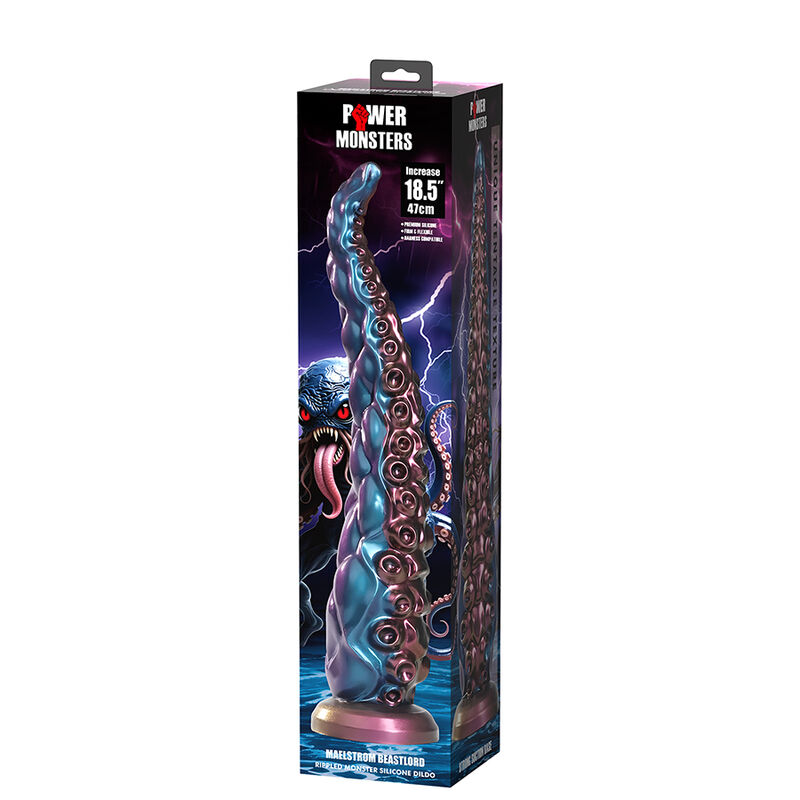 POWER MONSTERS - ABYSSAL TENTACLE DILDO TRICOLOR 46 CM Ø 7 CM 6 POWER MONSTERS - ABYSSAL TENTACLE DILDO TRICOLOR 46 CM Ø 7 CM - Imagen 6